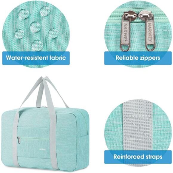 For Spirit Airlines Personal Item Bag 18x14x8 Foldable Travel Duffel Bag Tote - Picture 5 of 8